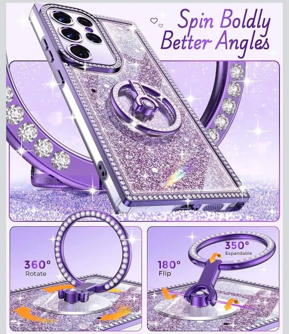 Samsung Galaxy S25 Ultra Glitter Case, Luxury Bling‎ Rhinestone Sparkly